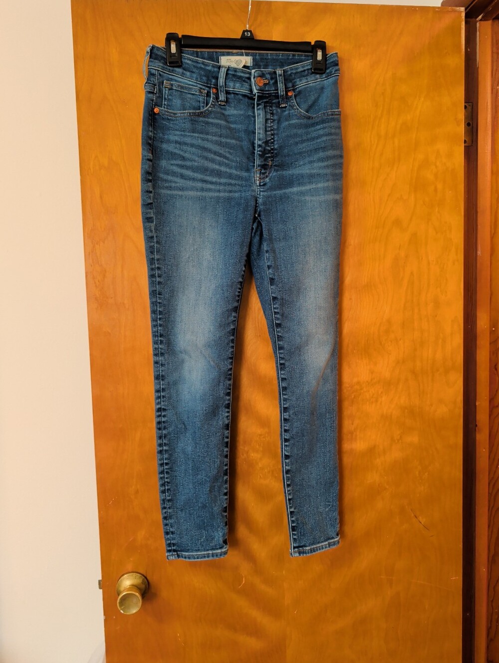 Madewell Slim High-Rise Skinny Jeans in Medium Blue Wash